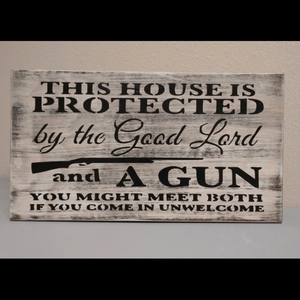 Hidden Storage Sign. Features a distressed, farmhouse-style design.